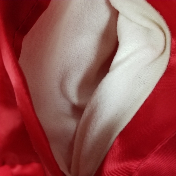 Vintage USA Satin Jacket Bomber GE Factory of The Future Embroidered Snap Red L - Picture 9 of 13